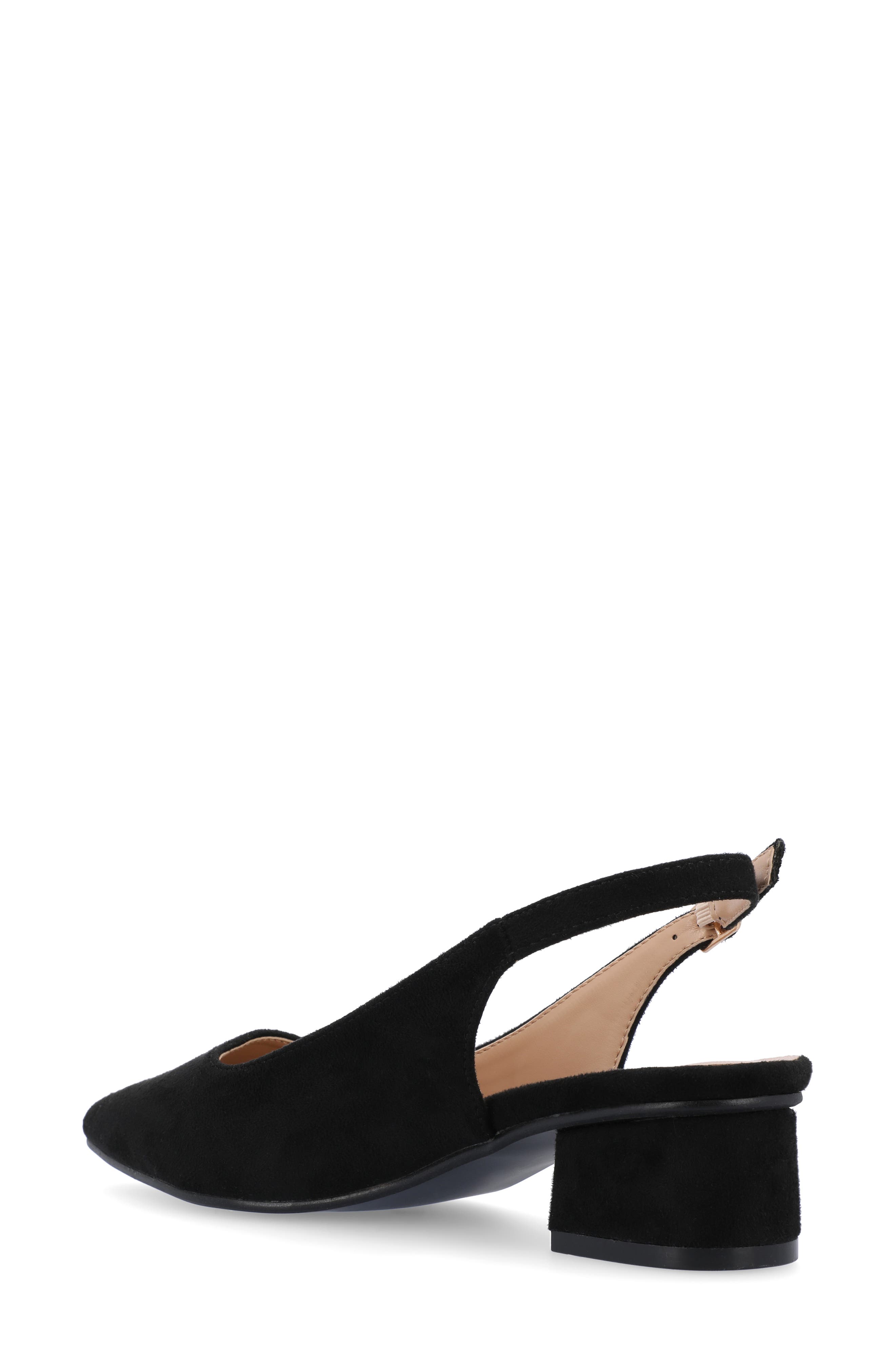 Journee Collection Sylvia Slingback Pump - Wide Width Available, Alternate, color, Black