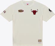 Mitchell & Ness Men's Mitchell & Ness Cream Chicago Bulls Hardwood Classics Chainstitch Premium T-Shirt