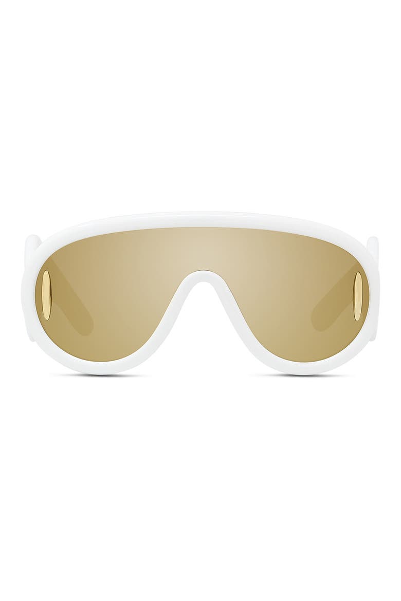 x Paula's Ibiza 56mm Mask Sunglasses, Main, color, IVORY / BROWN MIRROR