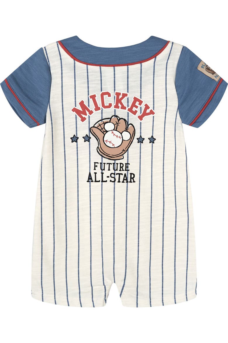 Mickey Mouse Baseball Romper and Hat Set, Alternate, color, Mickey Mouse Blue