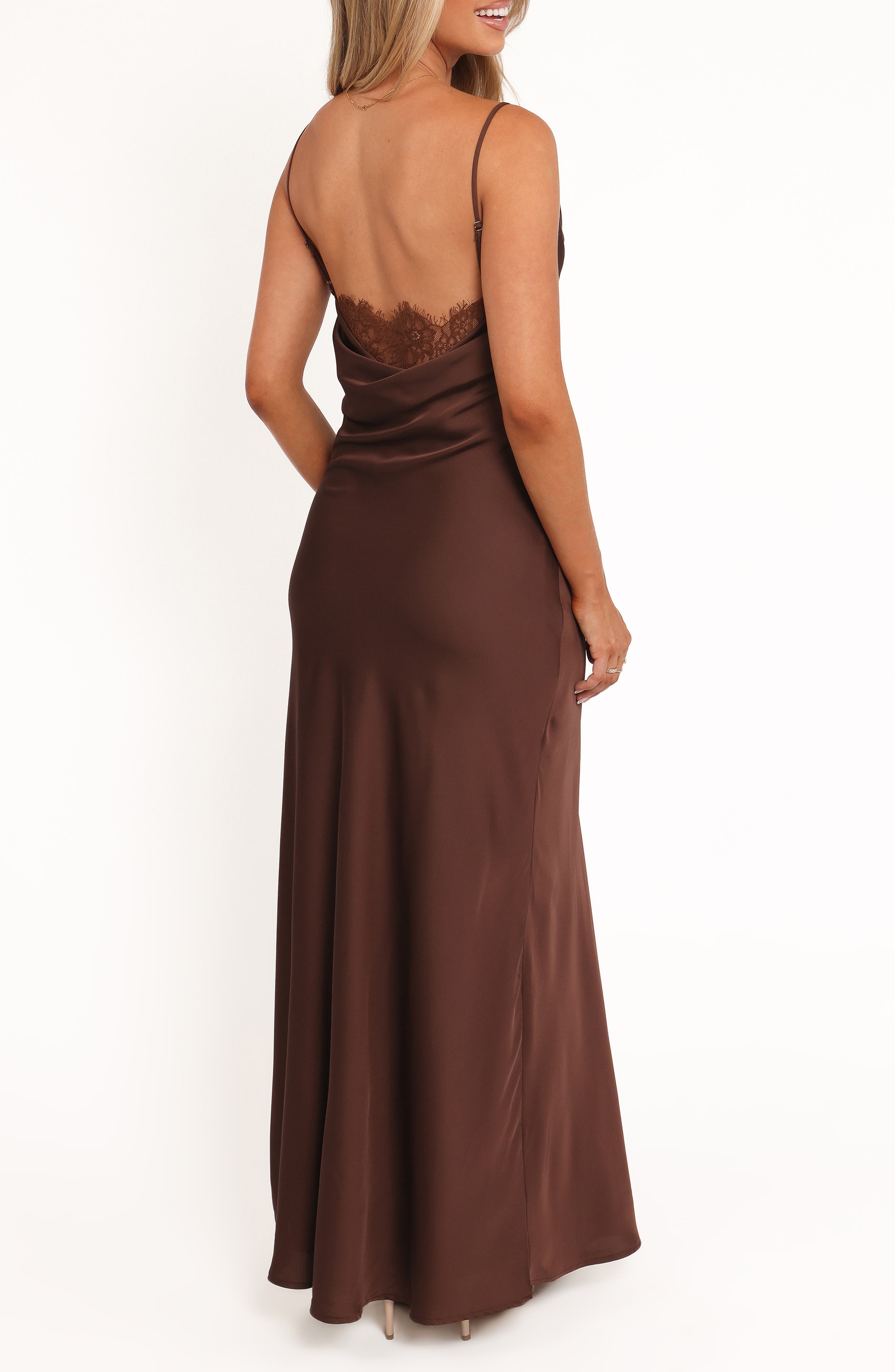 Evana Lace Column Gown - image 2