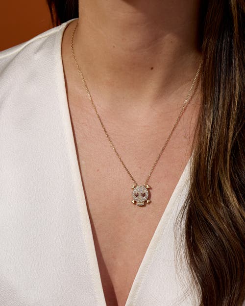 Campbell + Charlotte Juju Skull Charm Necklace In Neutral