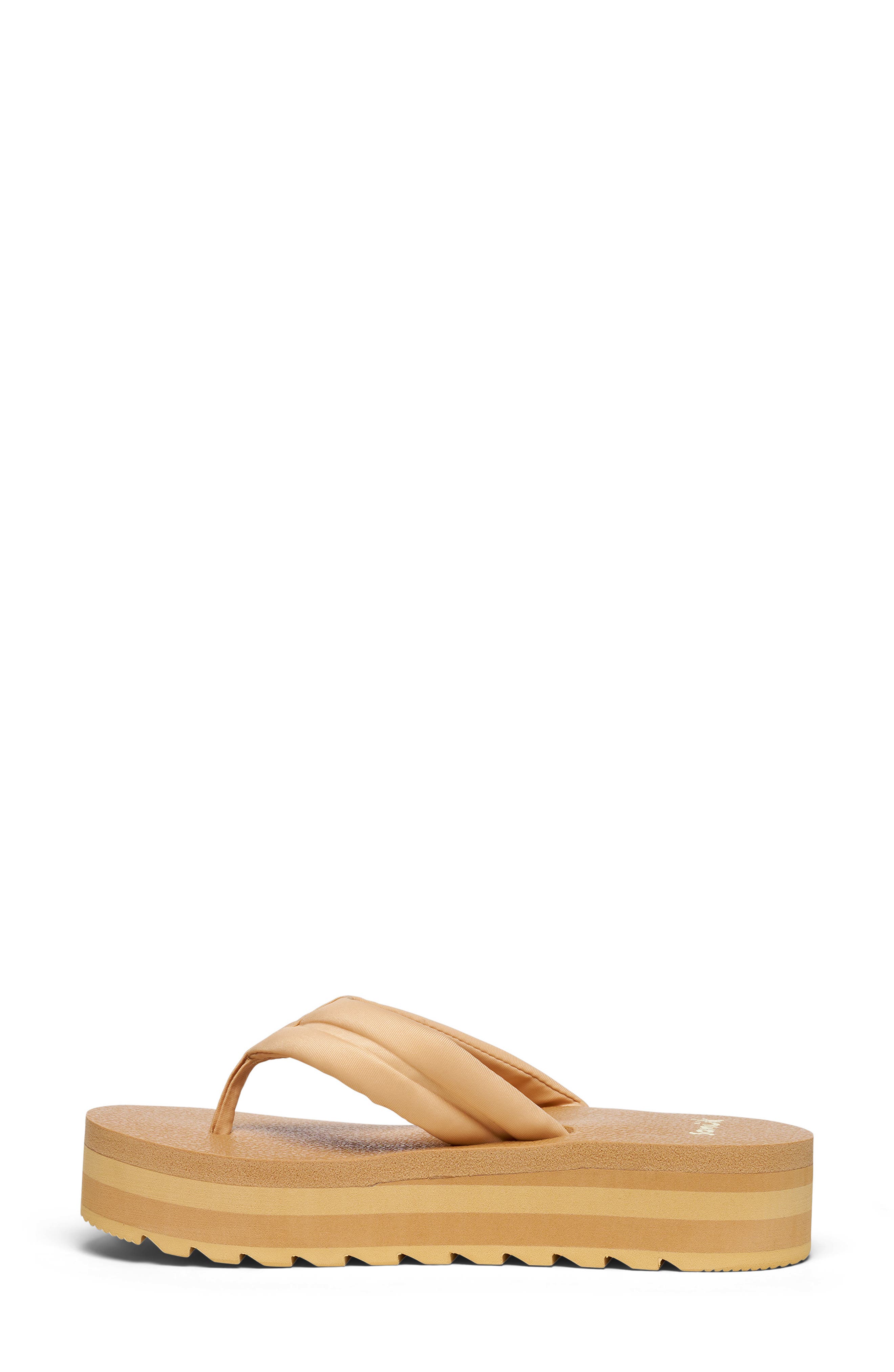 Yoga Platform Flip Flop, Alternate, color, SAND DOLLAR