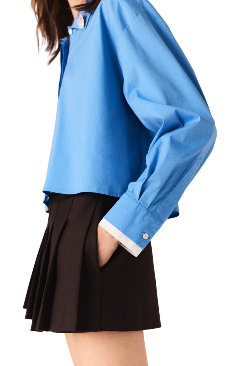 maje Shirt with removable jewellery, Alternate, color, Blue