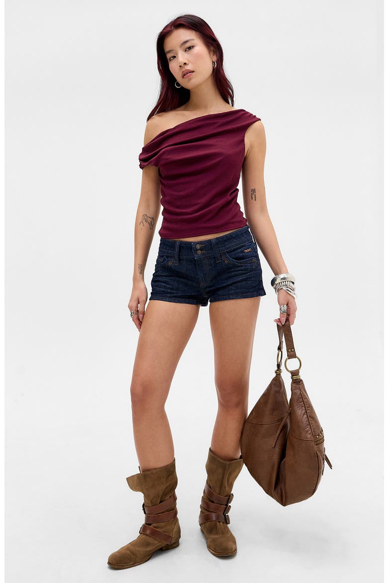 Fia Off the Shoulder Crop Top, Alternate, color, RED