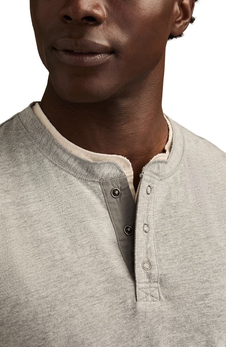 Lucky Brand Slubbed Heather Cotton Henley, Alternate, color, Heather Grey