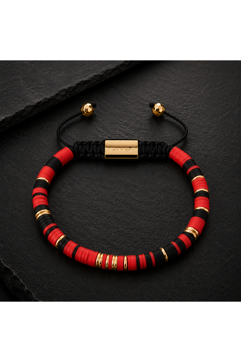 Coral Gold Beaded Bracelet, Alternate, color, Coral