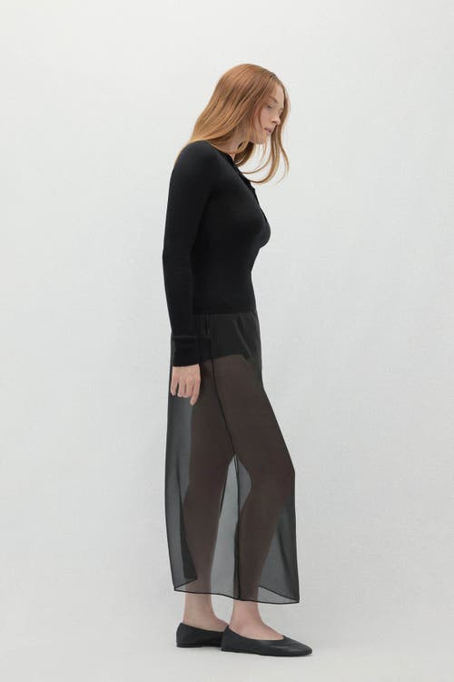 Naked Cashmere Marlowe Cashmere Henley In Black