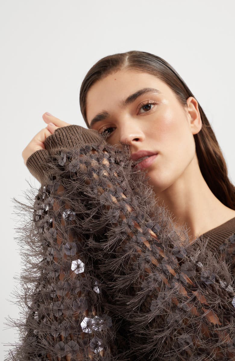 Brunello Cucinelli Dazzling Embroidery sweater, Alternate, color, 