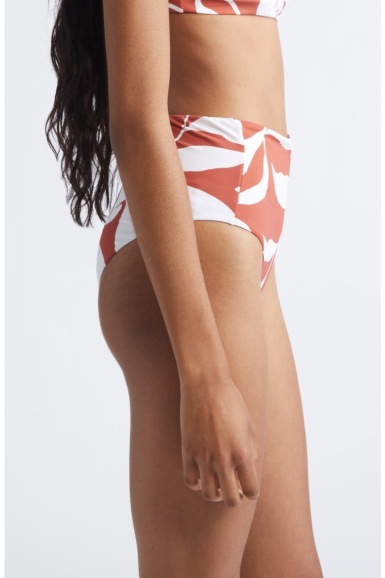 Stilla Print Bikini Bottoms, Alternate, color, RUST