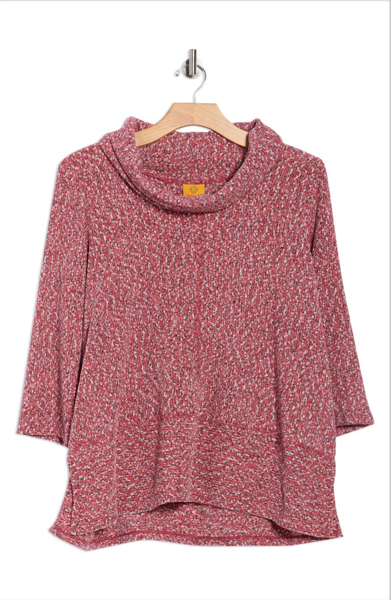 RUBY RD Space Dye Chenille Pullover Sweater, Alternate, color, Cherry Multi