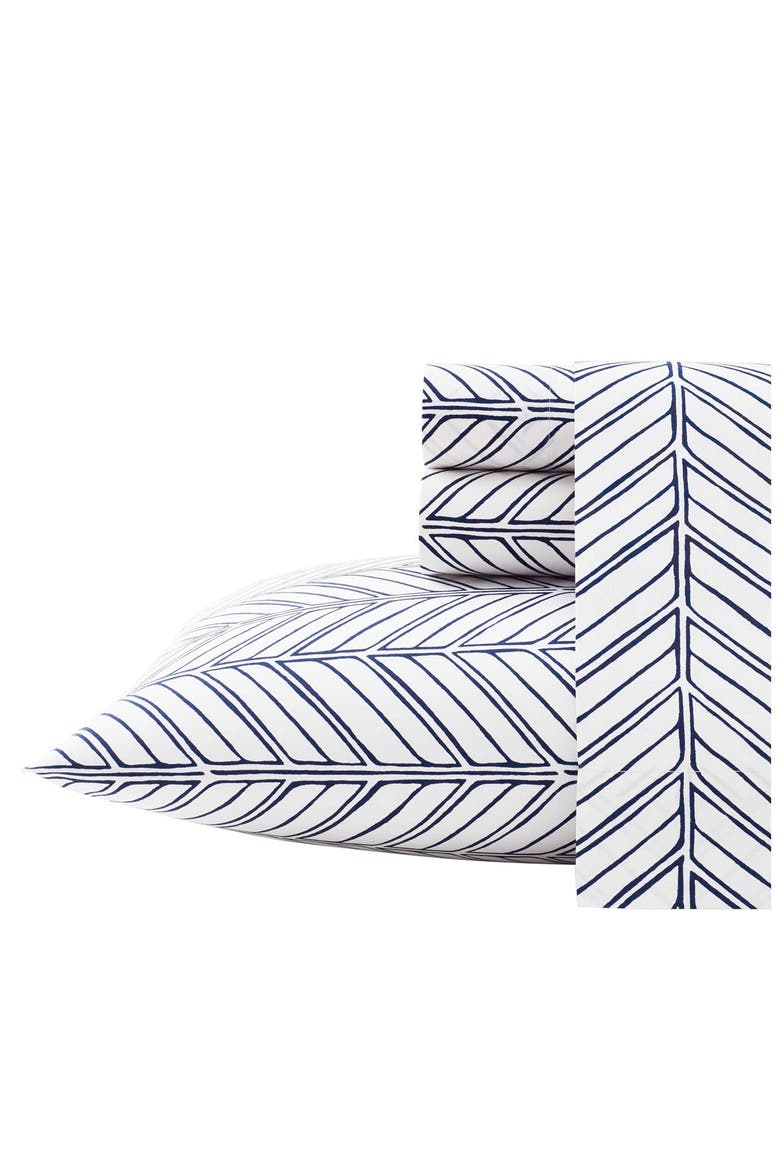'Brindley' Cotton Sheet Set, Main, color, NAVY
