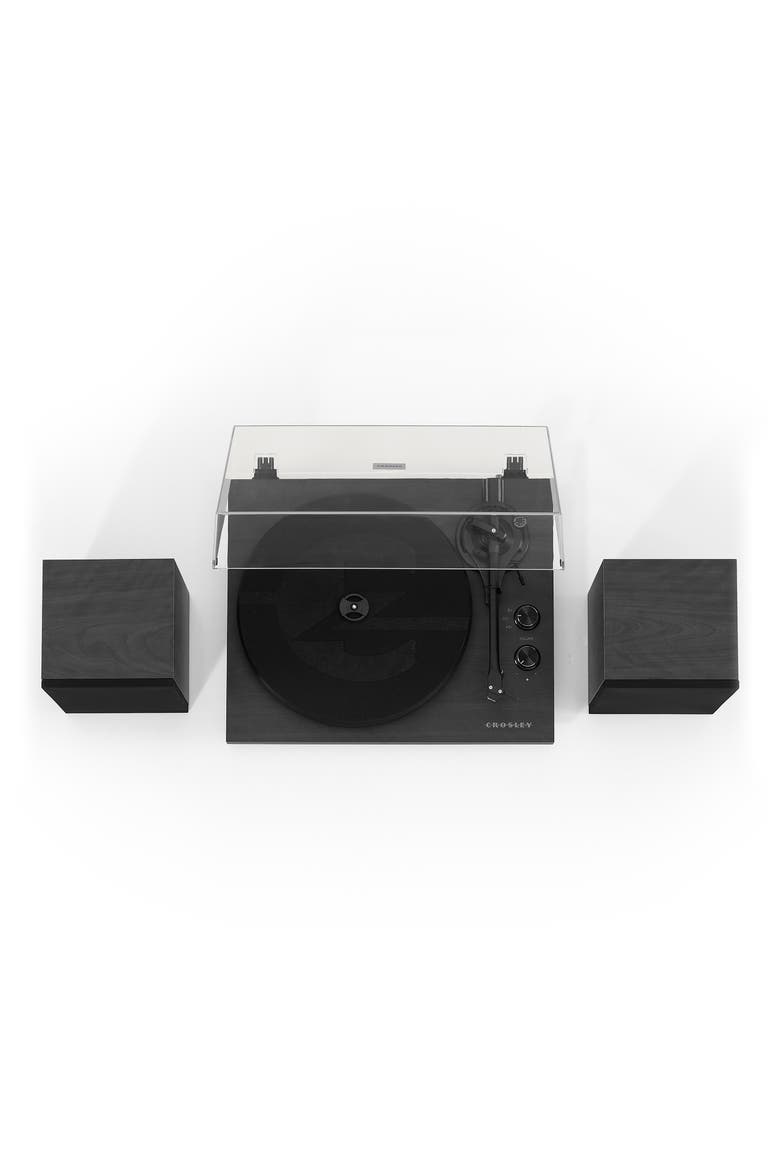 C62 Record Player with Speakers, Alternate, color, BLACK TONES