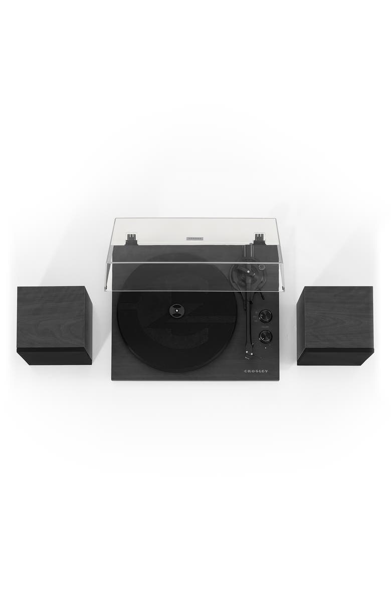 Crosley Radio C62 Record Player with Speakers, Alternate, color, Black Tones