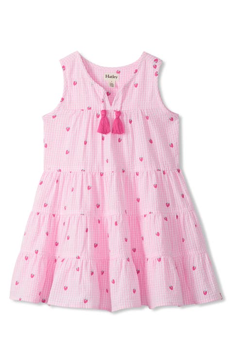 Kids' Embroidered Gingham Cotton Dress (Toddler, Little Kid & Big Kid)