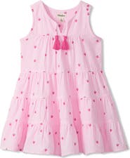 Hatley Kids' Embroidered Gingham Cotton Dress