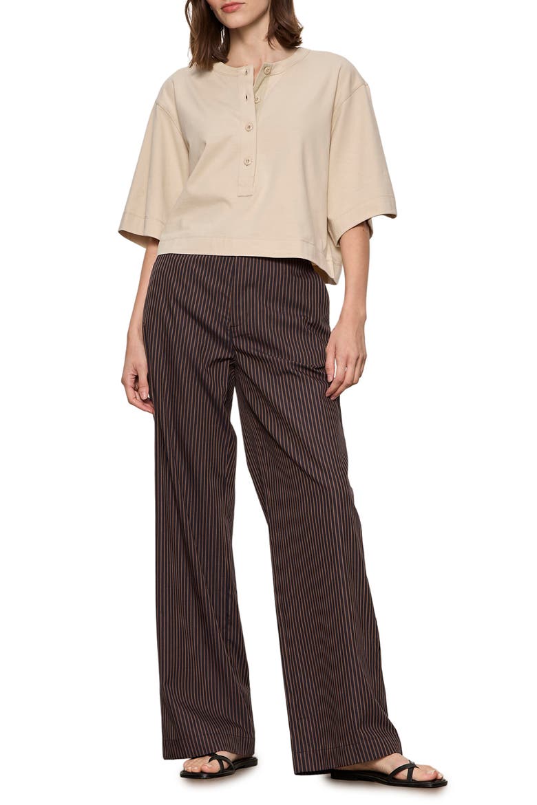 Eloise Pinstripe Wide Leg Pants, Alternate, color, NAVY BLUE PINSTRIPE