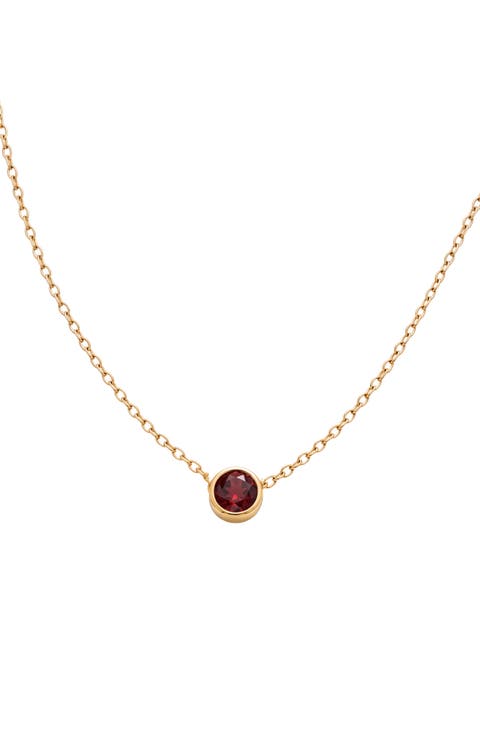 Birthstone Pendant Necklace