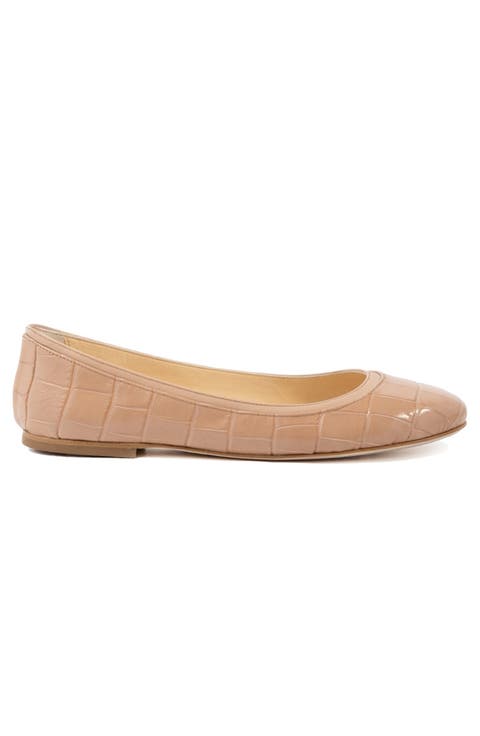 Gemma Flat Leather Ballerina Flat