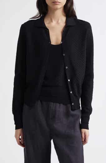 Vince Double Layer Organic Cotton Blend Cardigan