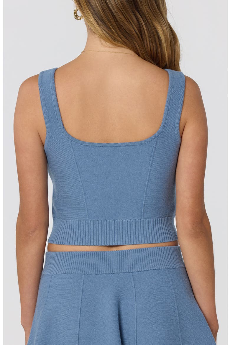 Shaylla Knit Square Neck Crop Top, Alternate, color, SLATE BLUE