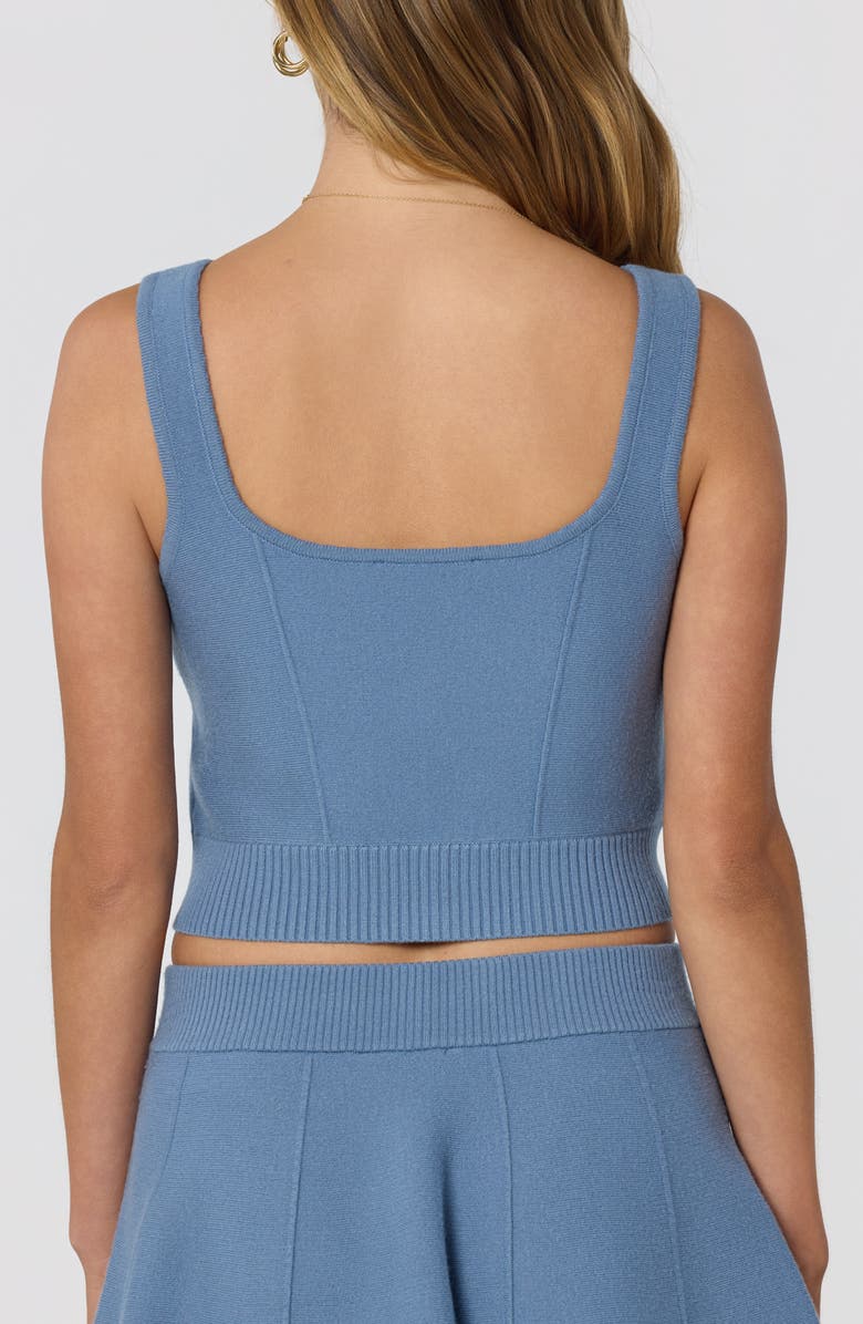ASTR the Label Shaylla Knit Square Neck Crop Top, Alternate, color, Slate Blue