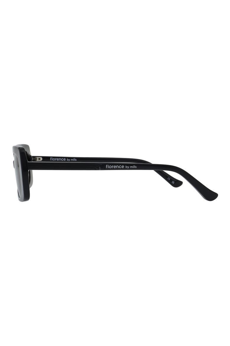 52mm Rectangular Sunglasses, Alternate, color, GLOSS BLACK