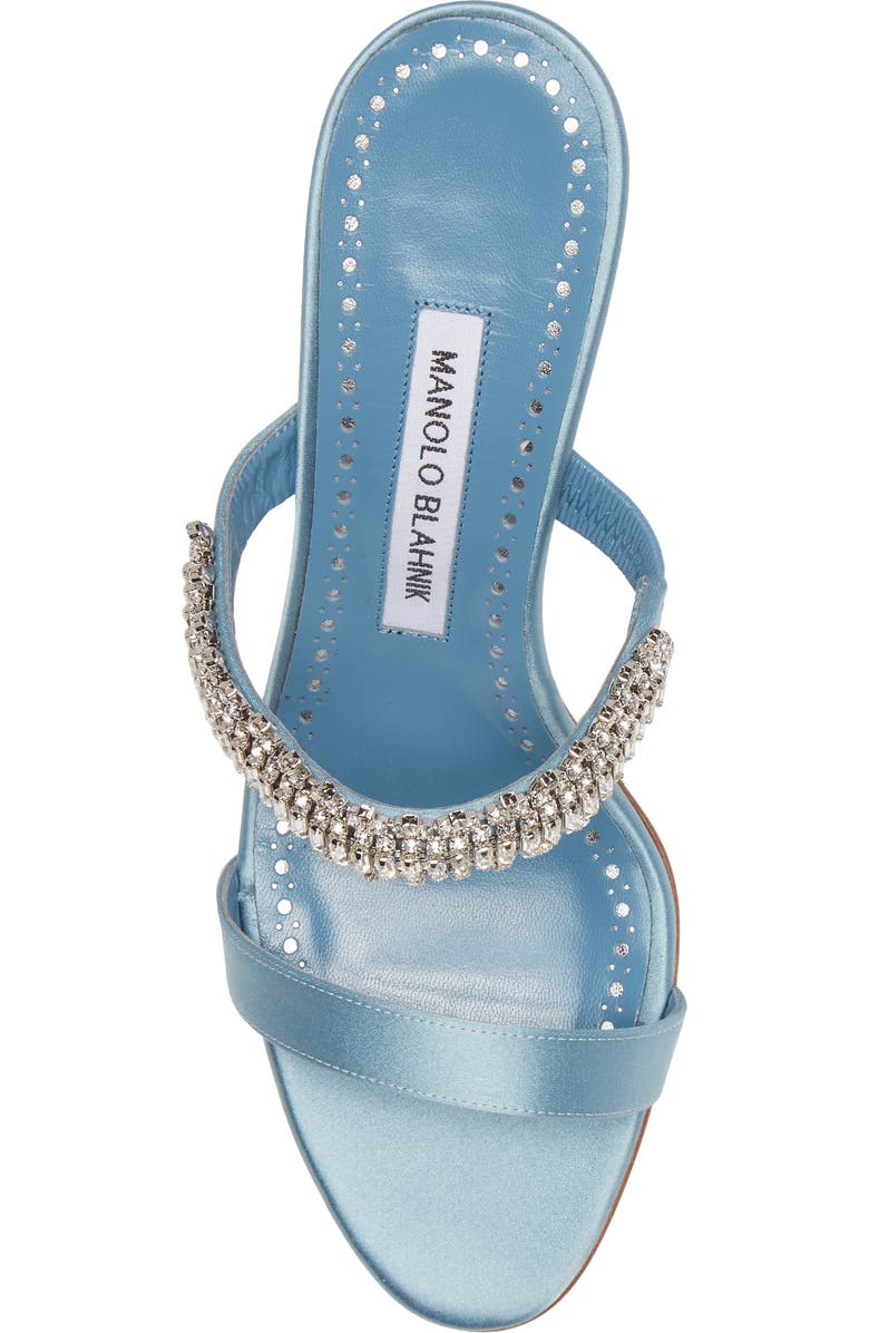 Manolo Blahnik Sako Crystal Embellished Sandal, Alternate, color,