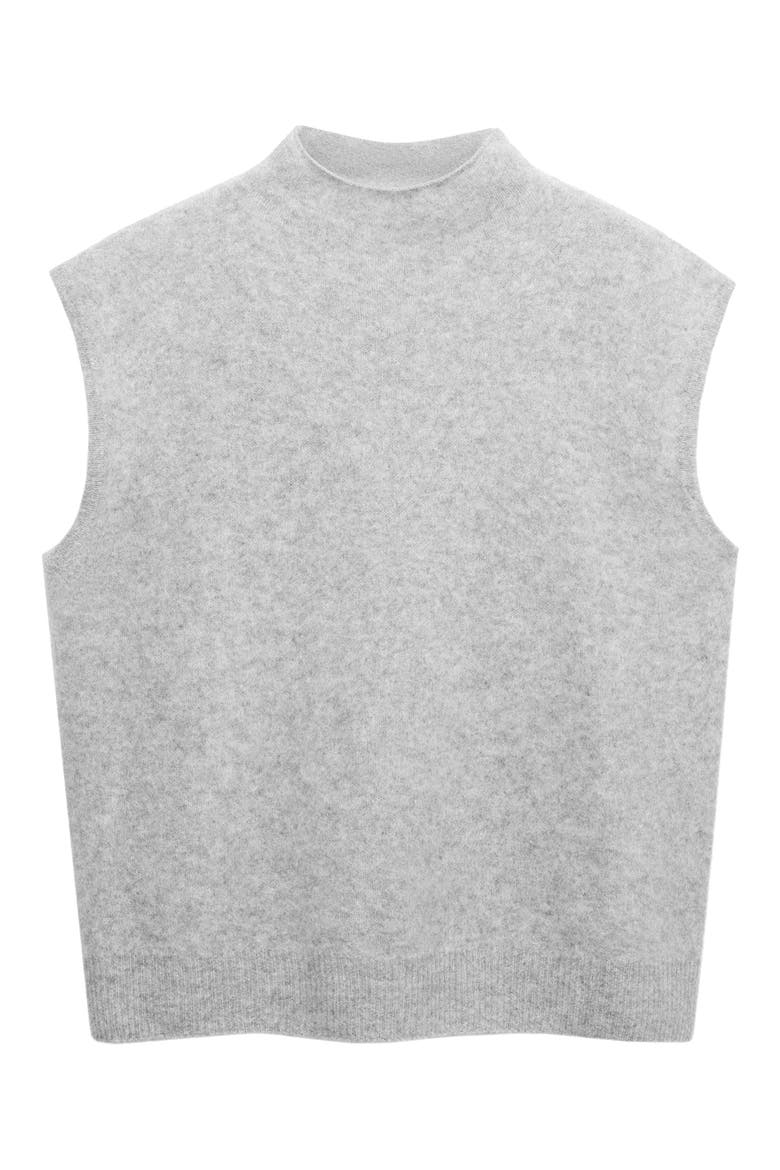 Wool Mock Neck Sweater Vest, Main, color, GREY