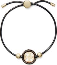 Tory Burch Miller Logo Medallion Slide Bracelet