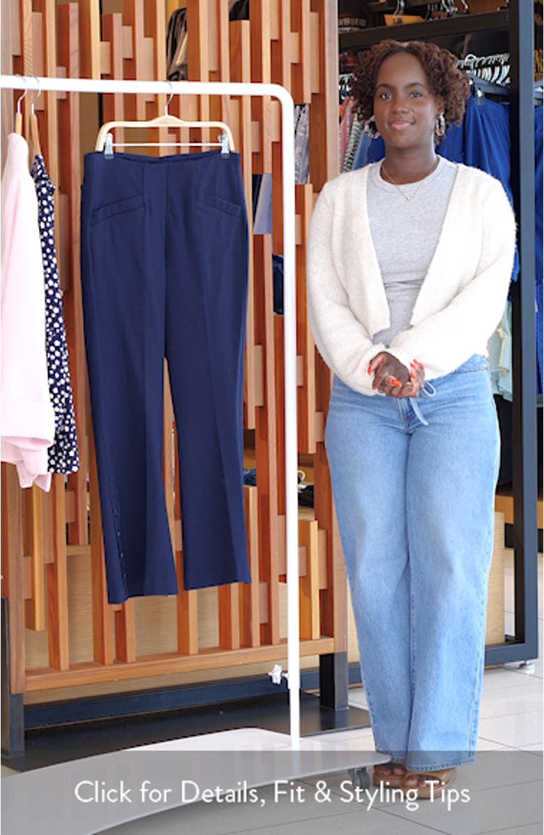 Stella Pull-On Kick Flare Ponte Pants, sales video thumbnail