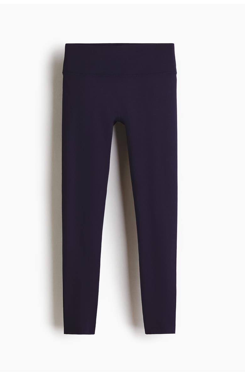 H&M Sports Leggings With Softmove, Main, color, Navy Blue