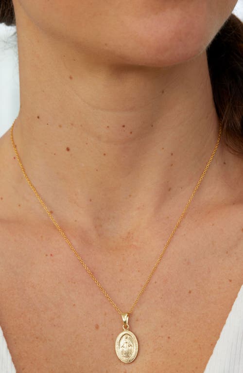 Savvy Cie Jewels Virgin Mary Pendant Necklace In Yellow