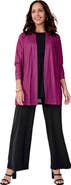 Jessica London Stretch Knit Open Front Knit Topper