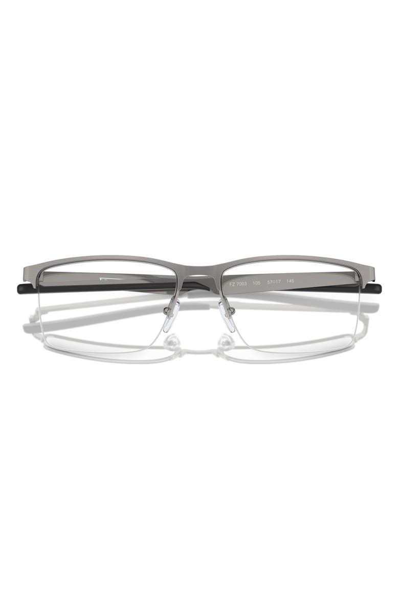 Scuderia Ferrari 57mm Rectangle Optical Glasses, Alternate, color, Brushed Gunmetal / Demo Lens