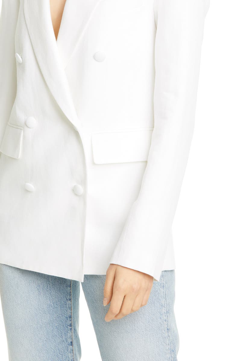 RtA Clark Oversize Double Breasted Cotton & Linen Blazer, Alternate, color, 