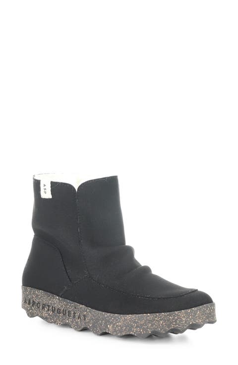 Cuff Faux Shearling Bootie (Women)