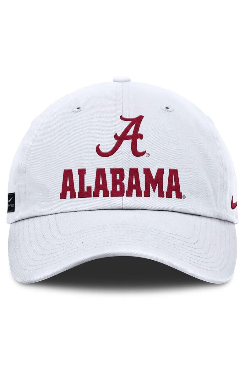 Nike Men's Nike White Alabama Crimson Tide 2025 Sideline Club Adjustable Hat, Alternate, color, 
