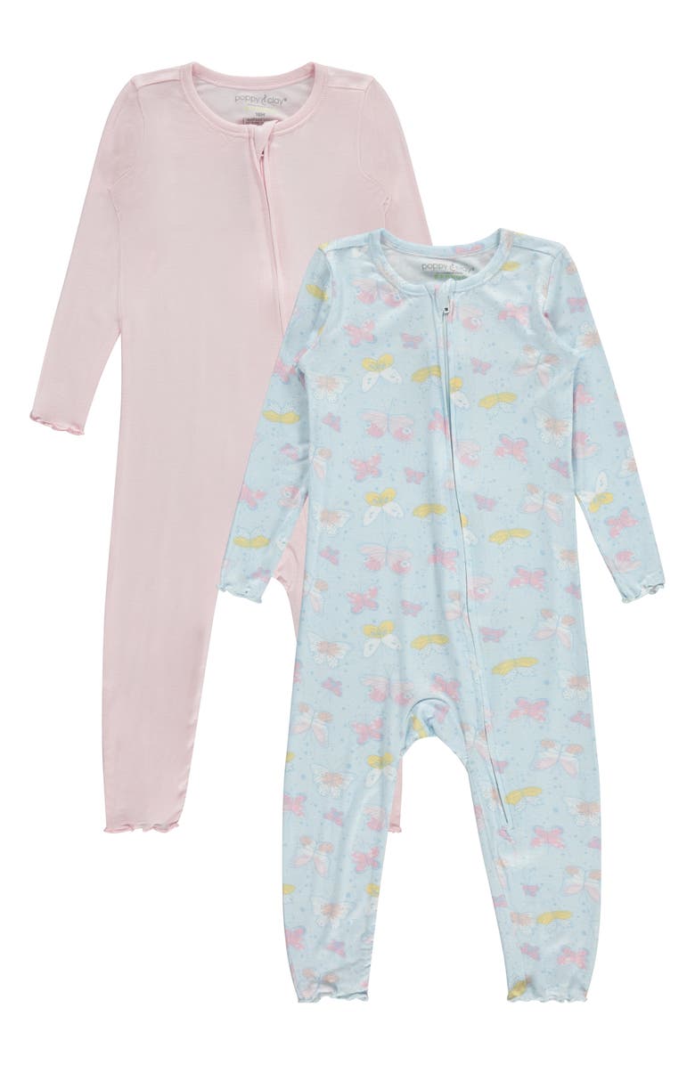 Poppy & Clay Zen Fitted Two-Piece Pajamas, Main, color, 