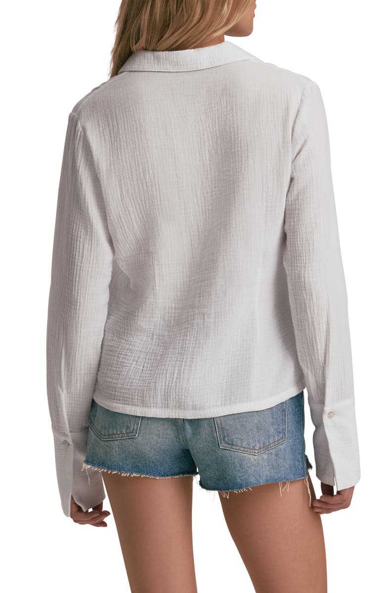Favorite Daughter The Tied & True Cotton Gauze Shirt, Alternate, color, Bright White