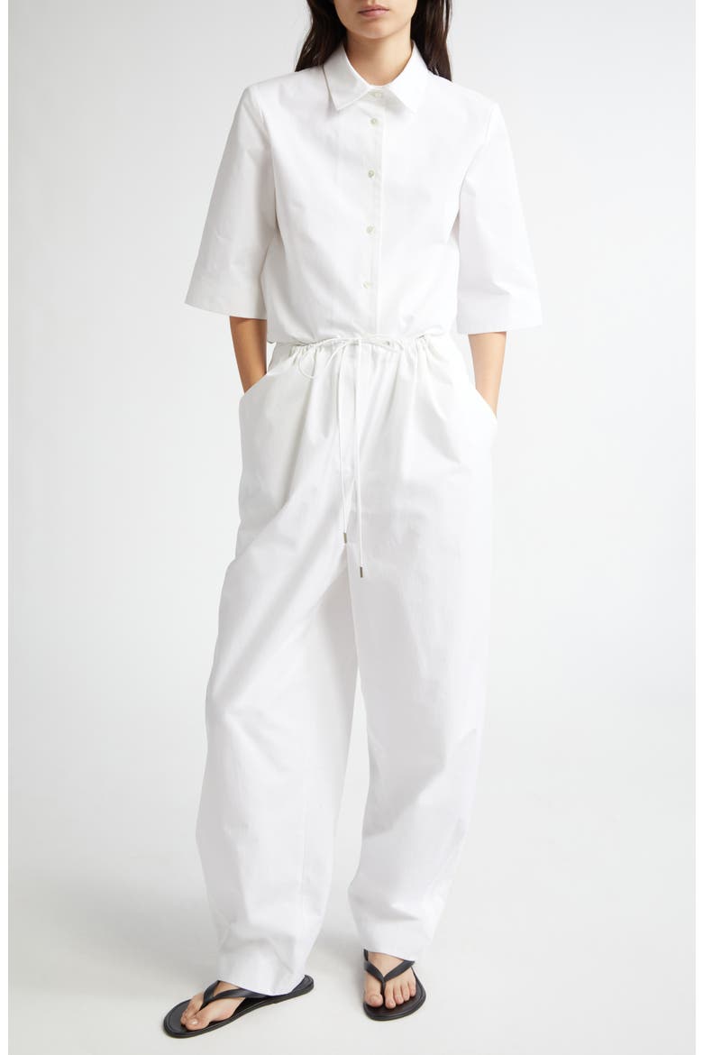 Niles Carrot Leg Cotton Pants, Alternate, color, WHITE