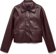 MANGO Sabina Faux Leather Jacket