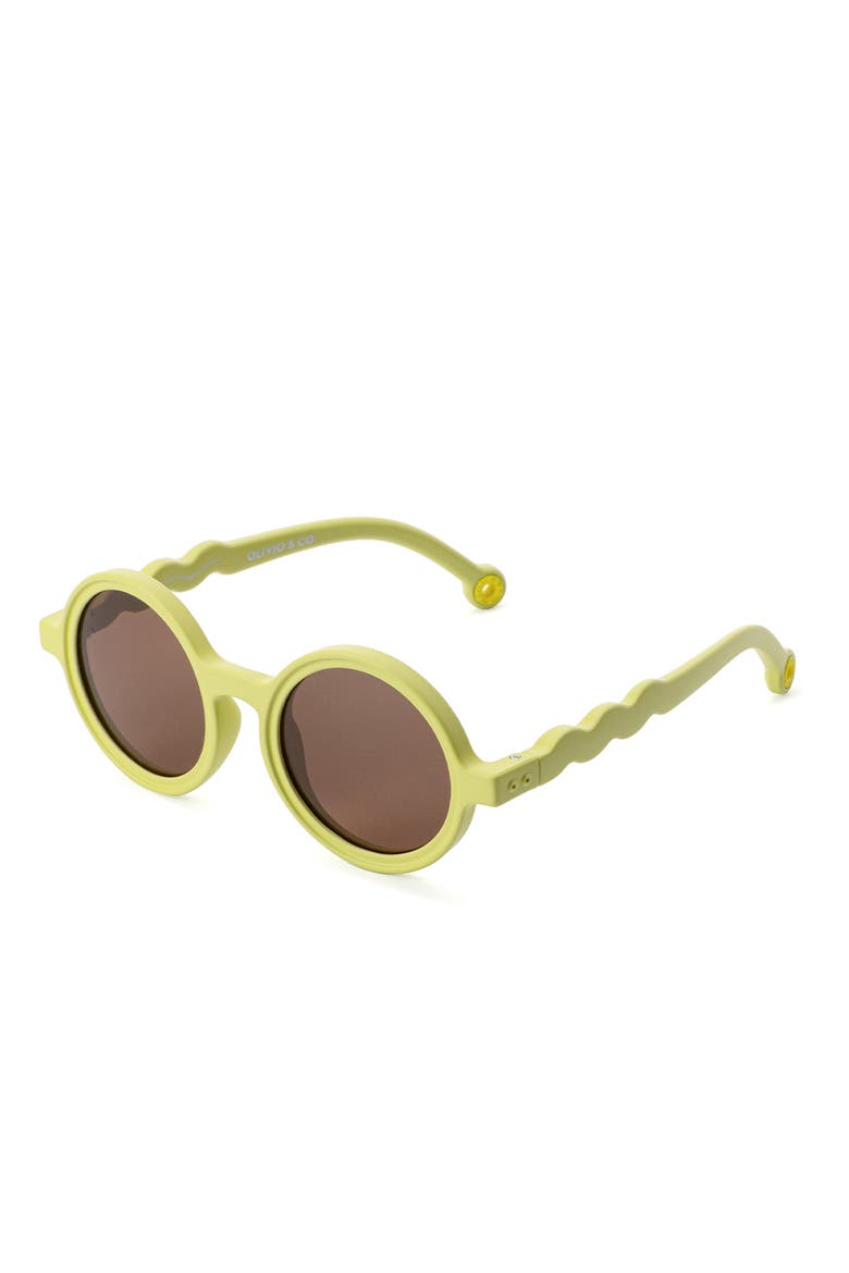 Infant Round Sunglasses, Main, color, Lime Green