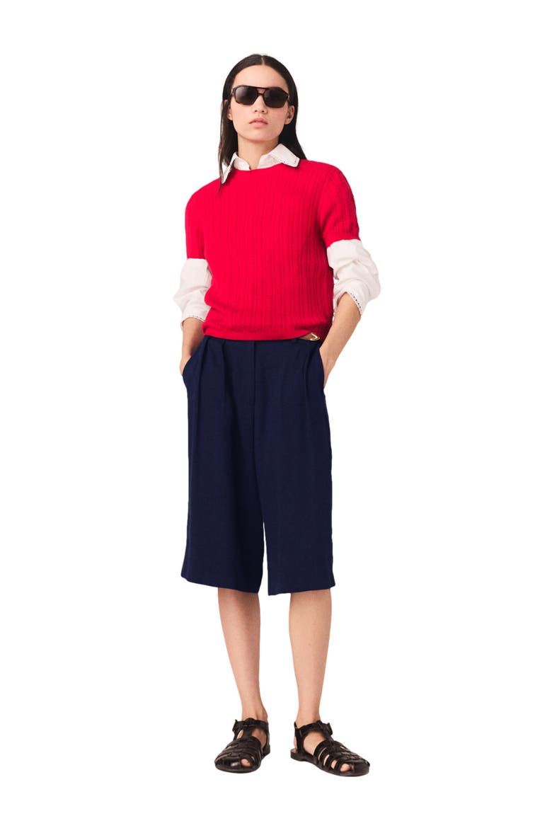 Round-neck sweater, Alternate, color, Red