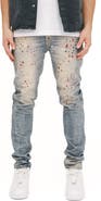 PURPLE BRAND Cyanine Jewel Embellished Skinny Fit Stretch Jeans