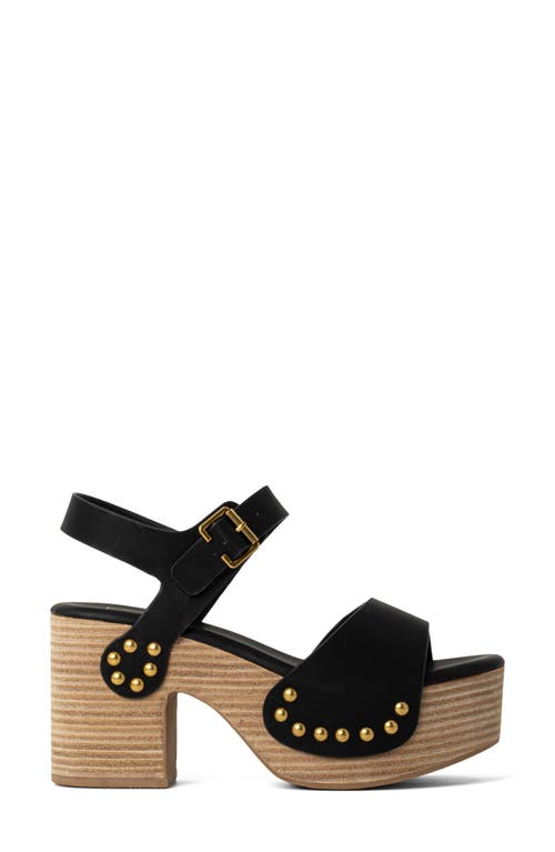 Shushop Gia Ankle Strap Platform Sandal In Black