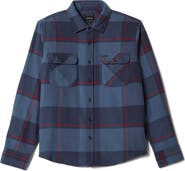 Brixton Bowery Plaid Flannel Button-Up Shirt