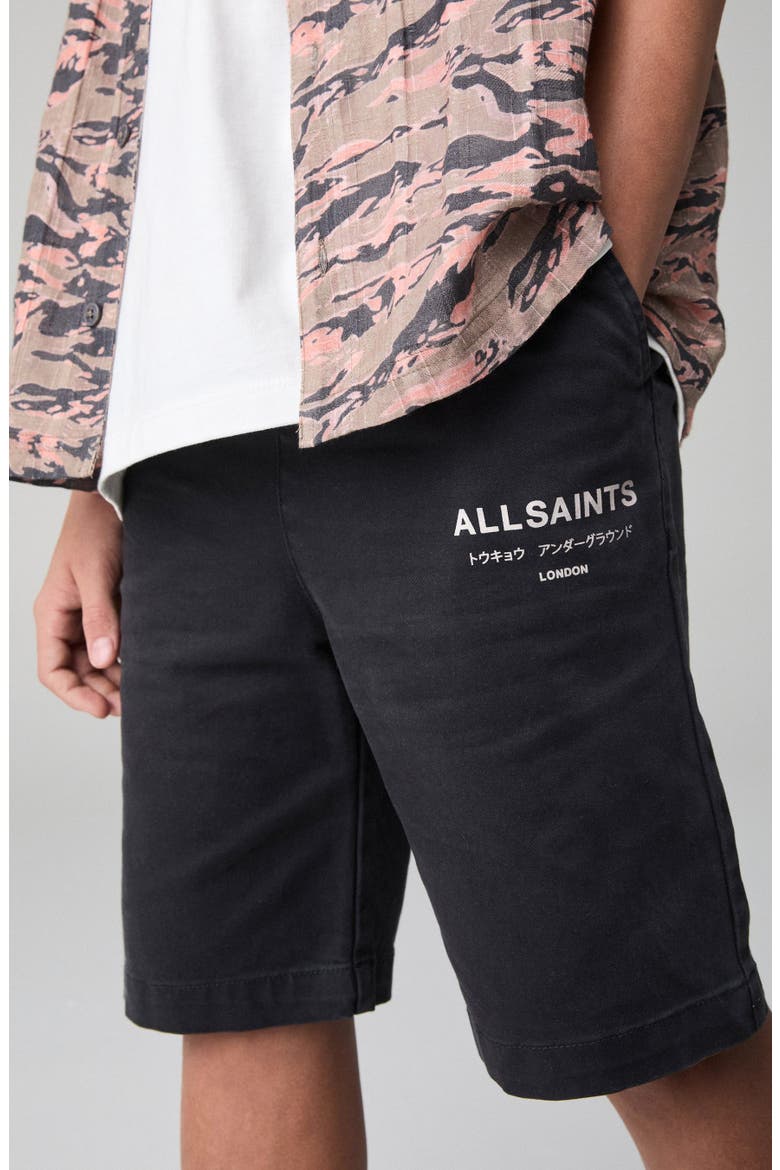 Kids' Pull-On Cotton Twill Shorts, Alternate, color, BLACK