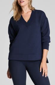 SPANX® AirEssentials® Brushed V-Neck Tunic Sweatshirt