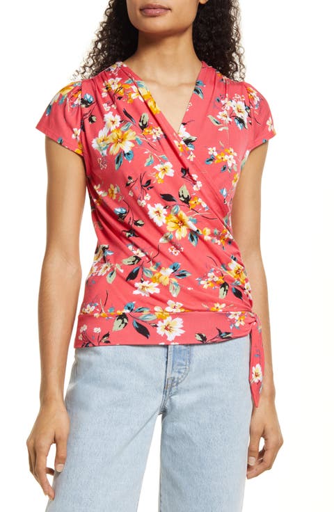 Floral Faux Wrap Top